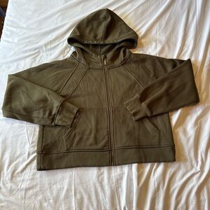 Laslulu Olive Green Women's Scuba Hoodie